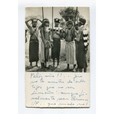 INDIOS ACHUALES JIBAROS PERU RARISIMA ANTIGUA TARJETA POSTAL